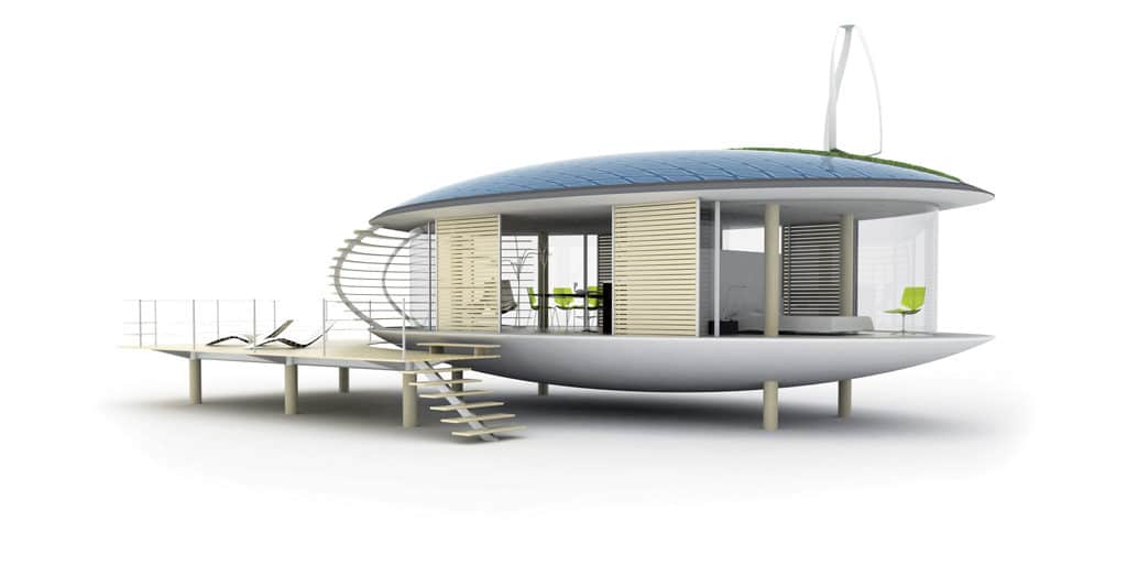 model 3D d'une maison ecologique
