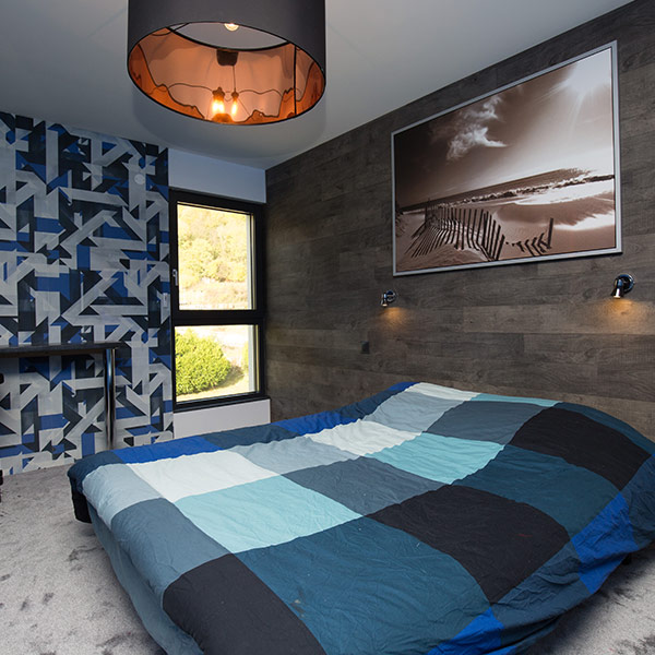maison bois d'architecte en couleurs en Grand Est