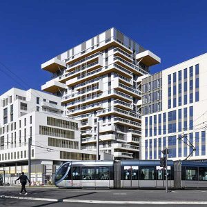 La tour en bois Hypérion à Bordeaux © Jean-Paul Viguier Architecte/Eiffage/EPA Bordeaux Euratlantique