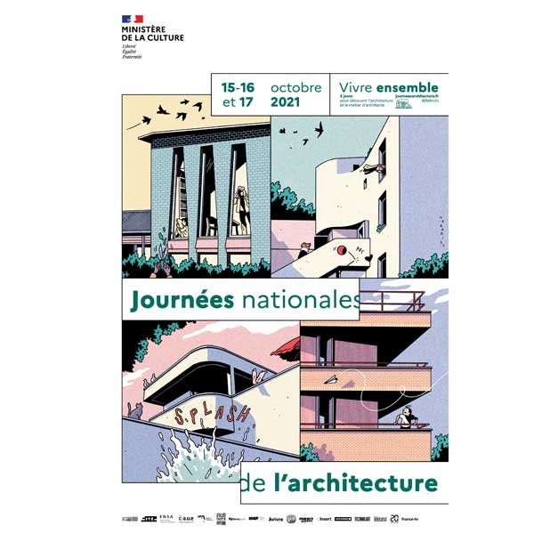 L'affiche des journées nationales de l'architecture 2021