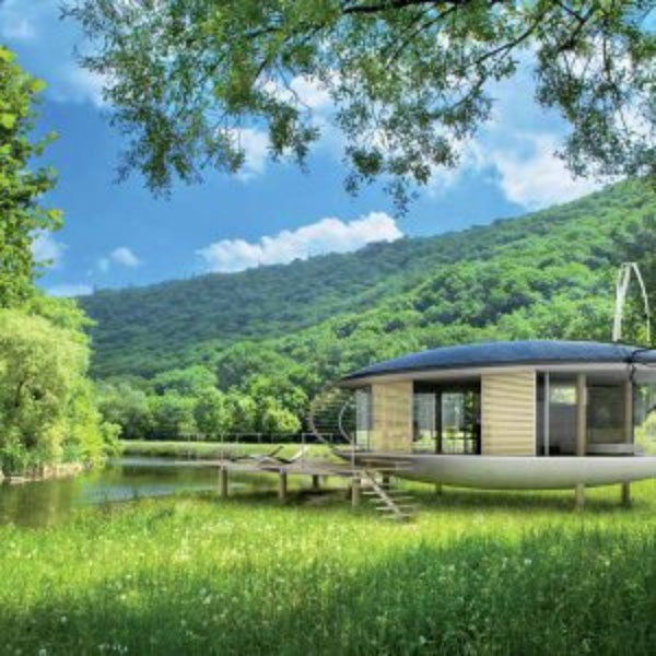 petite maison bois ecologique au milieu de la nature