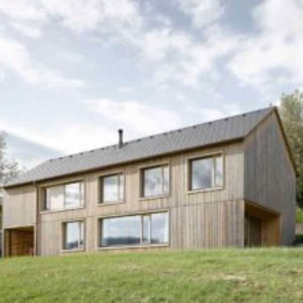 Maison bois moderne en Autriche avec bardage