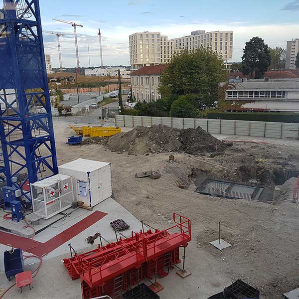 Le chantier de la tour bois Silva a démarré à Bordeaux © Claire Thibault